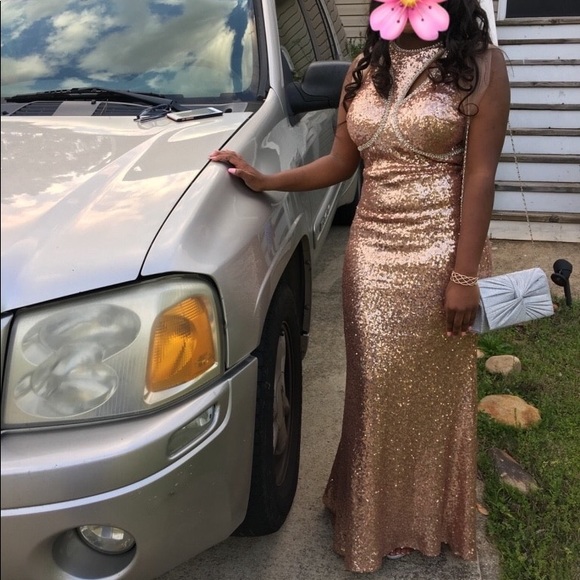 Cinderella's Closet Dresses & Skirts - ROSE GOLD PROM DRESS